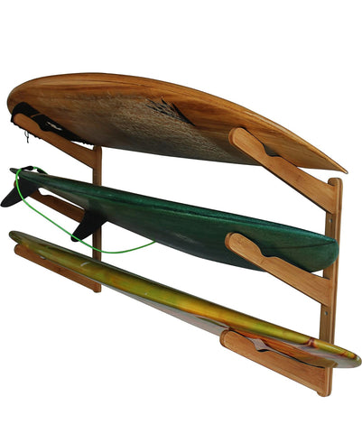 Support mural en bois COR pour SUP et planches de surf