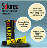 Solarez Kits de voyage de réparation de planche de surf en résine polyester UV Cure